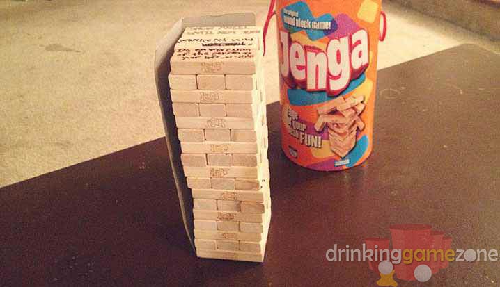 things write jenga blocks drinking game